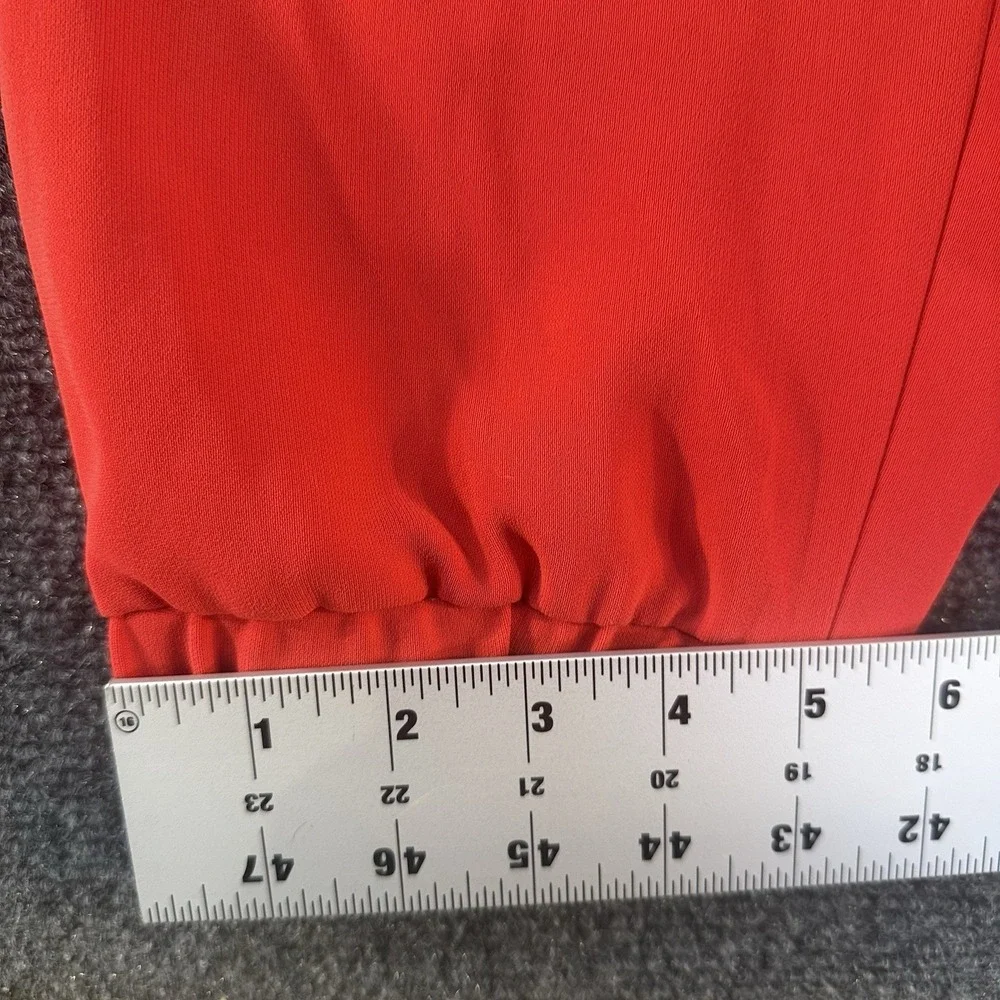 J.Crew Womens Red Pull On Jogger‎ Pants Size 14 Zip Pocket Career Casual Dressy